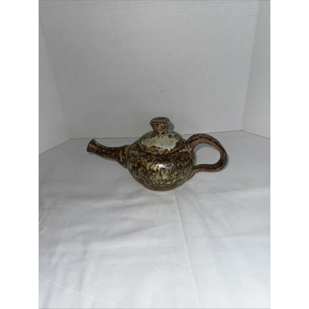 Vintage Jeannie Style Pottery with Mr.Jeannie inside Signed. FUN FIND!